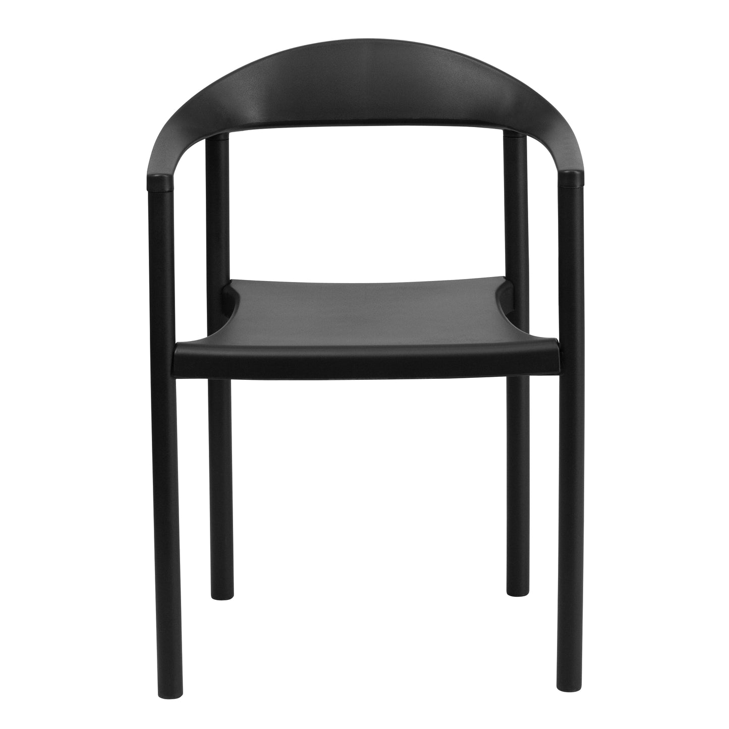 HERCULES Series 1000 lb. Capacity Black Plastic Cafe Stack Chair Black