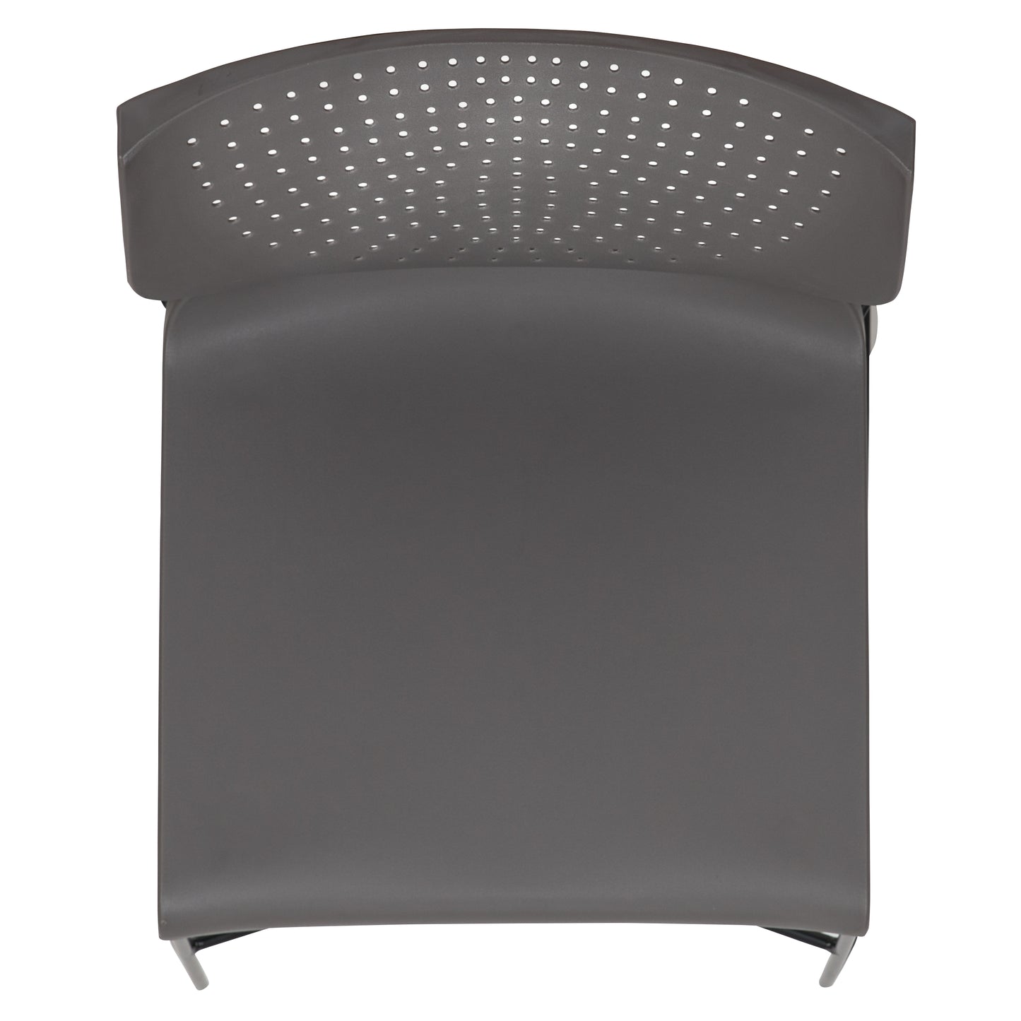 HERCULES Series 661 lb. Capacity Gray Full Back Stack Chair with Black Powder Coated Frame Gray