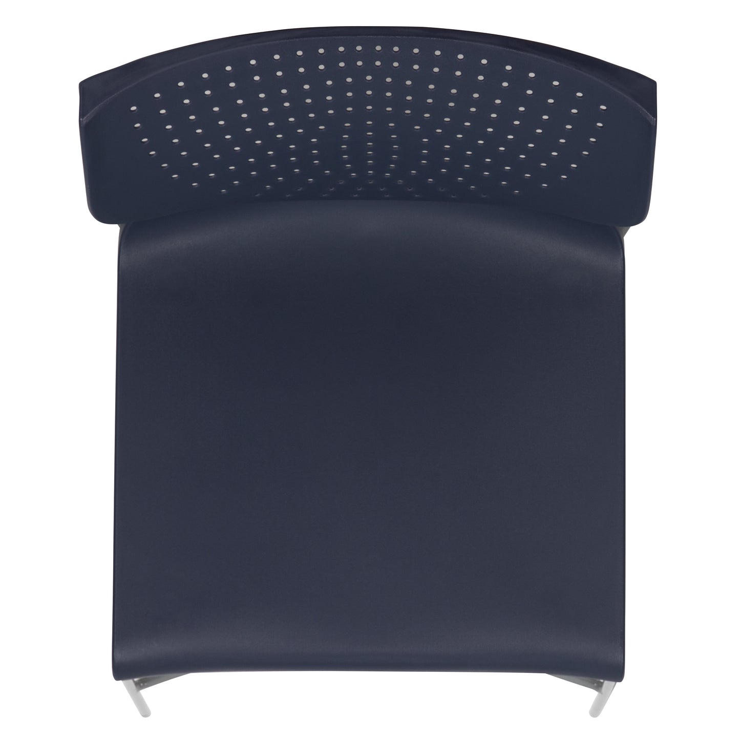 HERCULES Series 661 lb. Capacity Navy Full Back Stack Chair with Gray Powder Coated Frame Navy