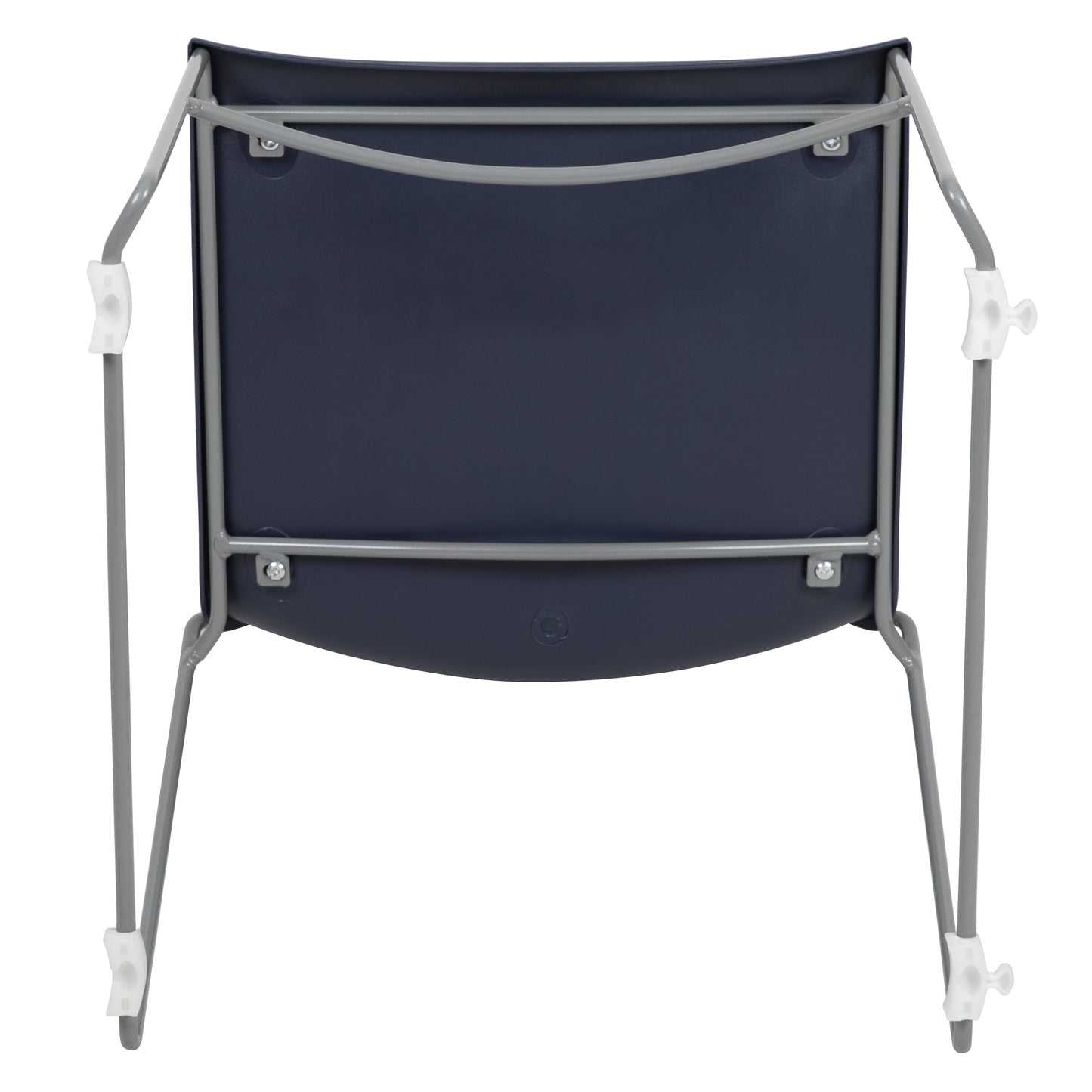 HERCULES Series 661 lb. Capacity Navy Full Back Stack Chair with Gray Powder Coated Frame Navy