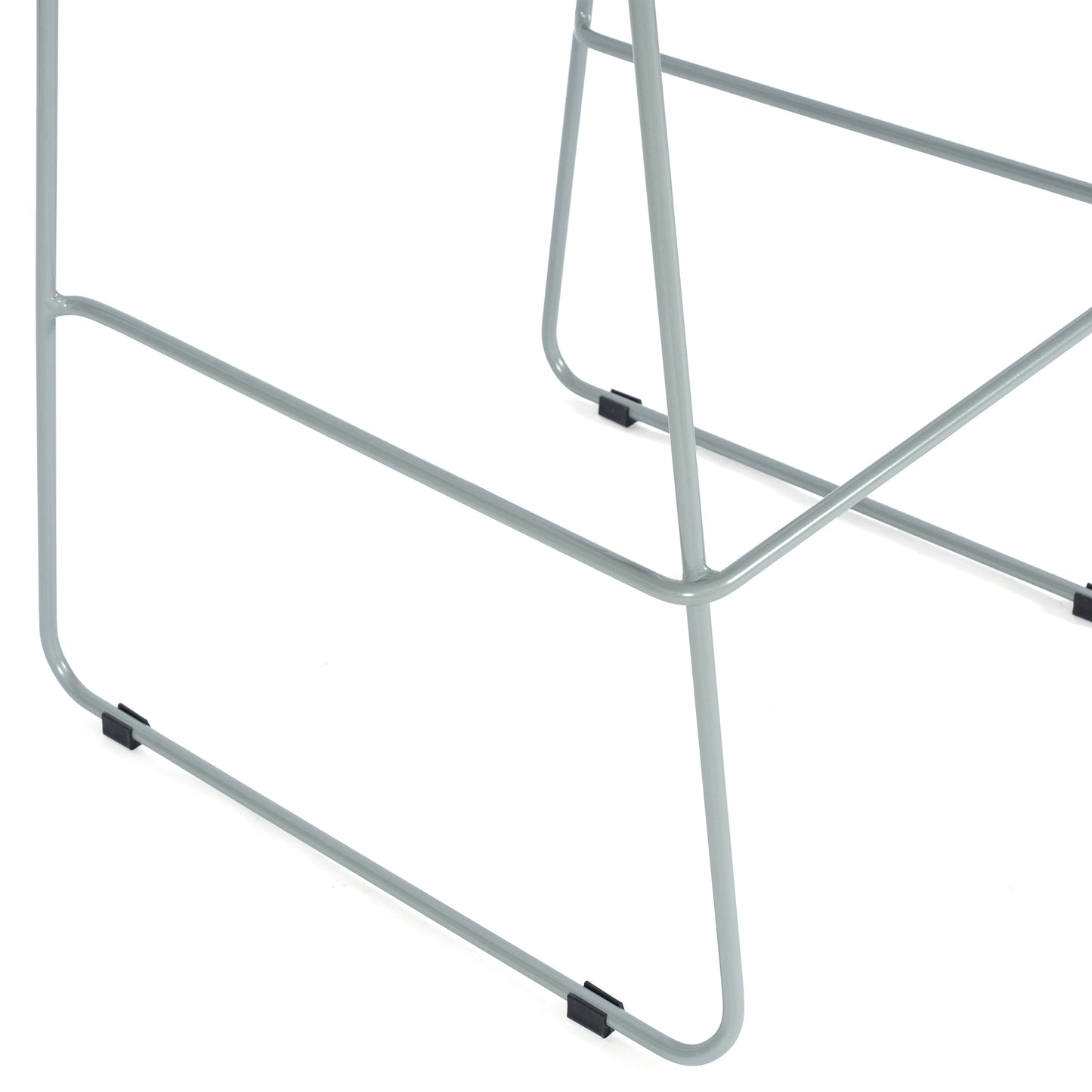 HERCULES Navy Stack Bar Stool with Air-Vent Back and Gray Powder Coated Sled Base Navy Plastic/Gray Frame RUT-498A-BS-NV-GG
