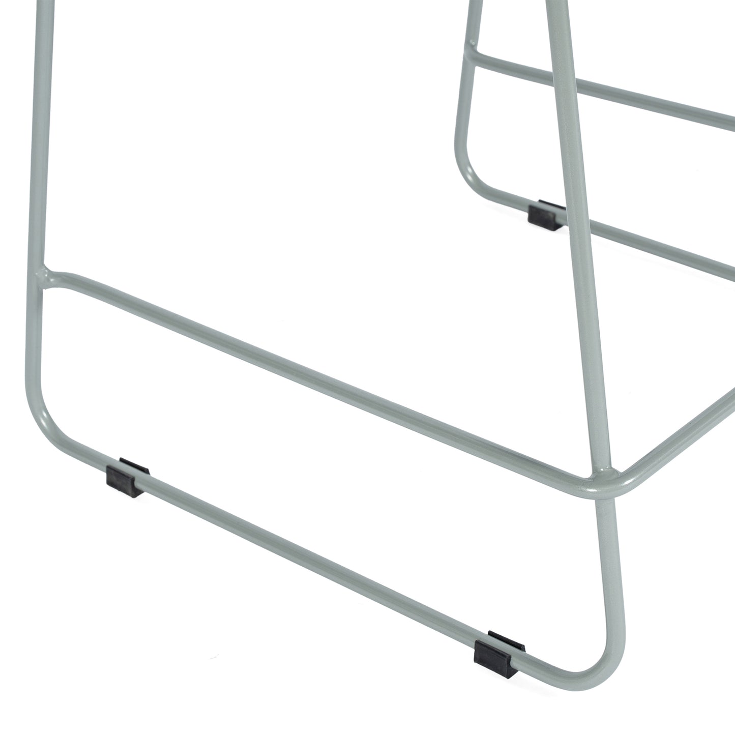 HERCULES Navy Stack Counter Stool with Air-Vent Back and Gray Powder Coated Sled Base Navy Plastic/Gray Frame