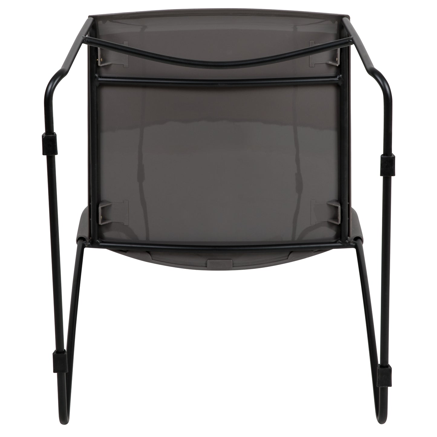 HERCULES Series 661 lb. Capacity Gray Stack Chair with Air-Vent Back and Black Powder Coated Sled Base Gray