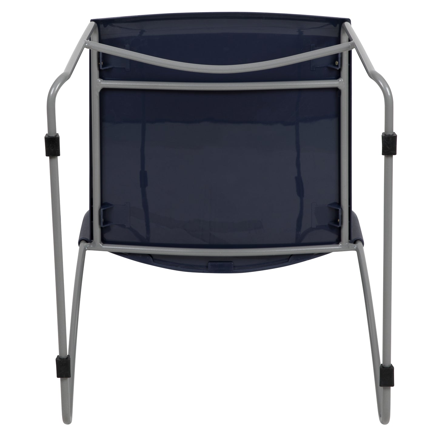 HERCULES Series 661 lb. Capacity Navy Stack Chair with Air-Vent Back and Gray Powder Coated Sled Base Navy