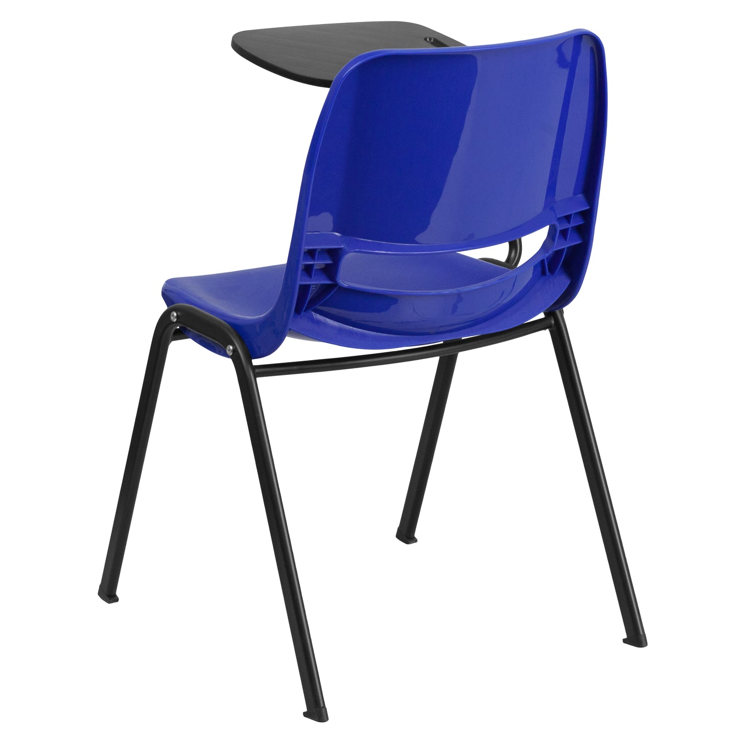 HERCULES Blue Ergonomic Shell Chair with Right Handed Flip-Up Tablet Arm Blue