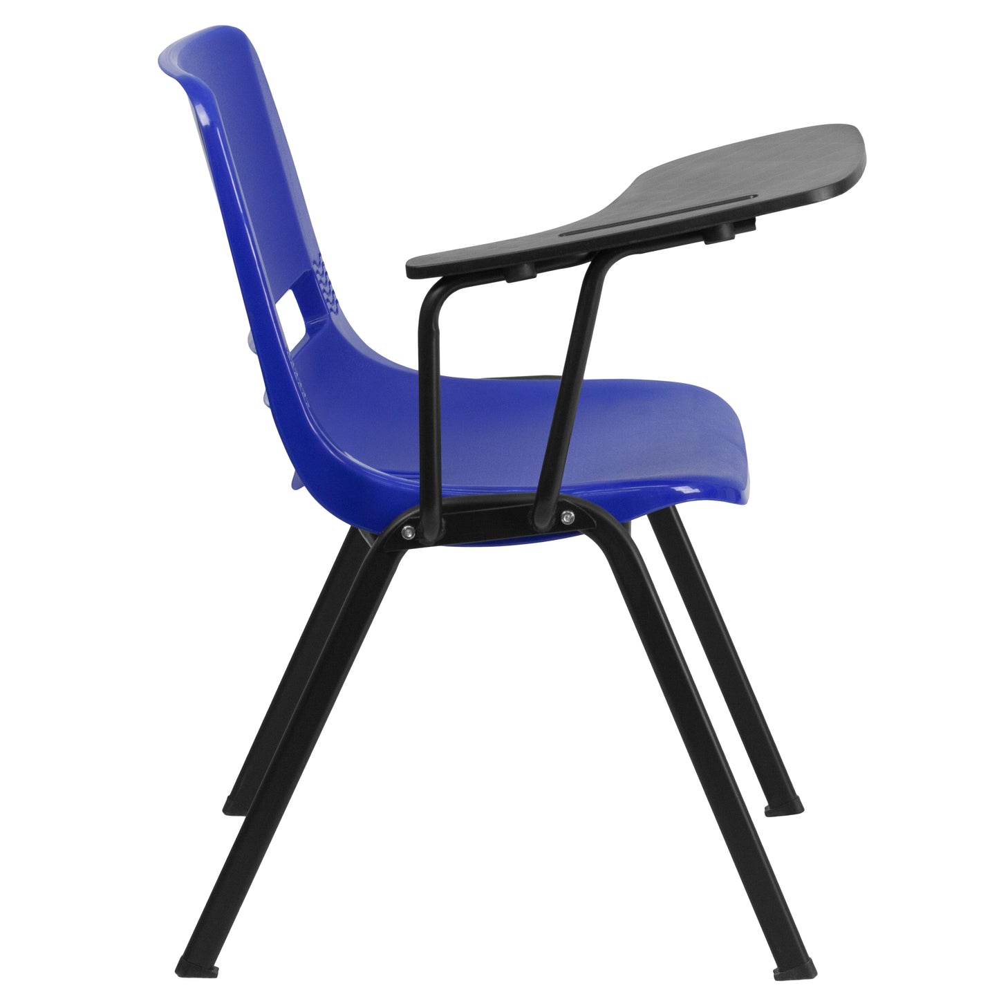 HERCULES Blue Ergonomic Shell Chair with Right Handed Flip-Up Tablet Arm Blue