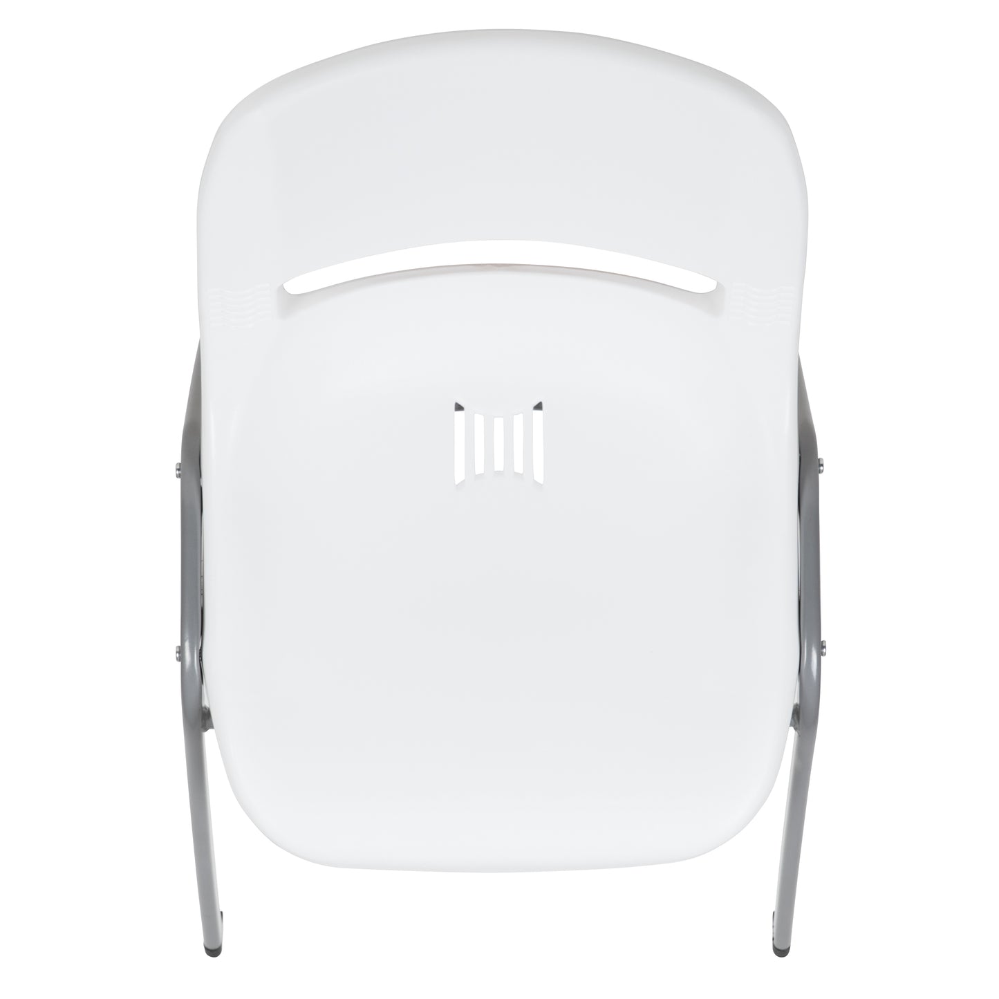 HERCULES Series 880 lb. Capacity White Ergonomic Shell Stack Chair with Gray Frame White RUT-EO1-WH-GG