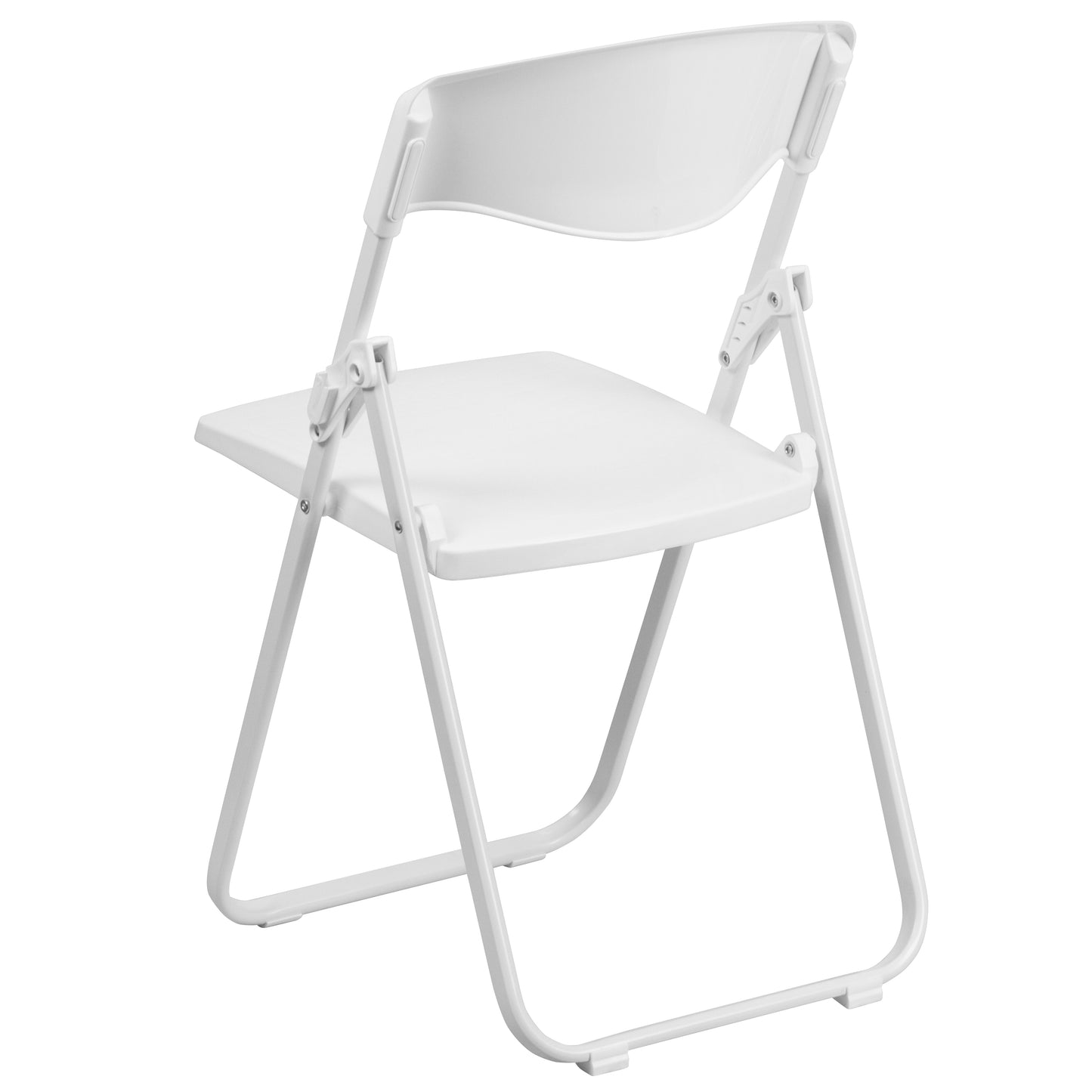 2 Pack HERCULES Series 500 lb. Capacity Heavy Duty White Plastic Folding Chair with Built-in Ganging Brackets White 2-RUT-I-WHITE-GG