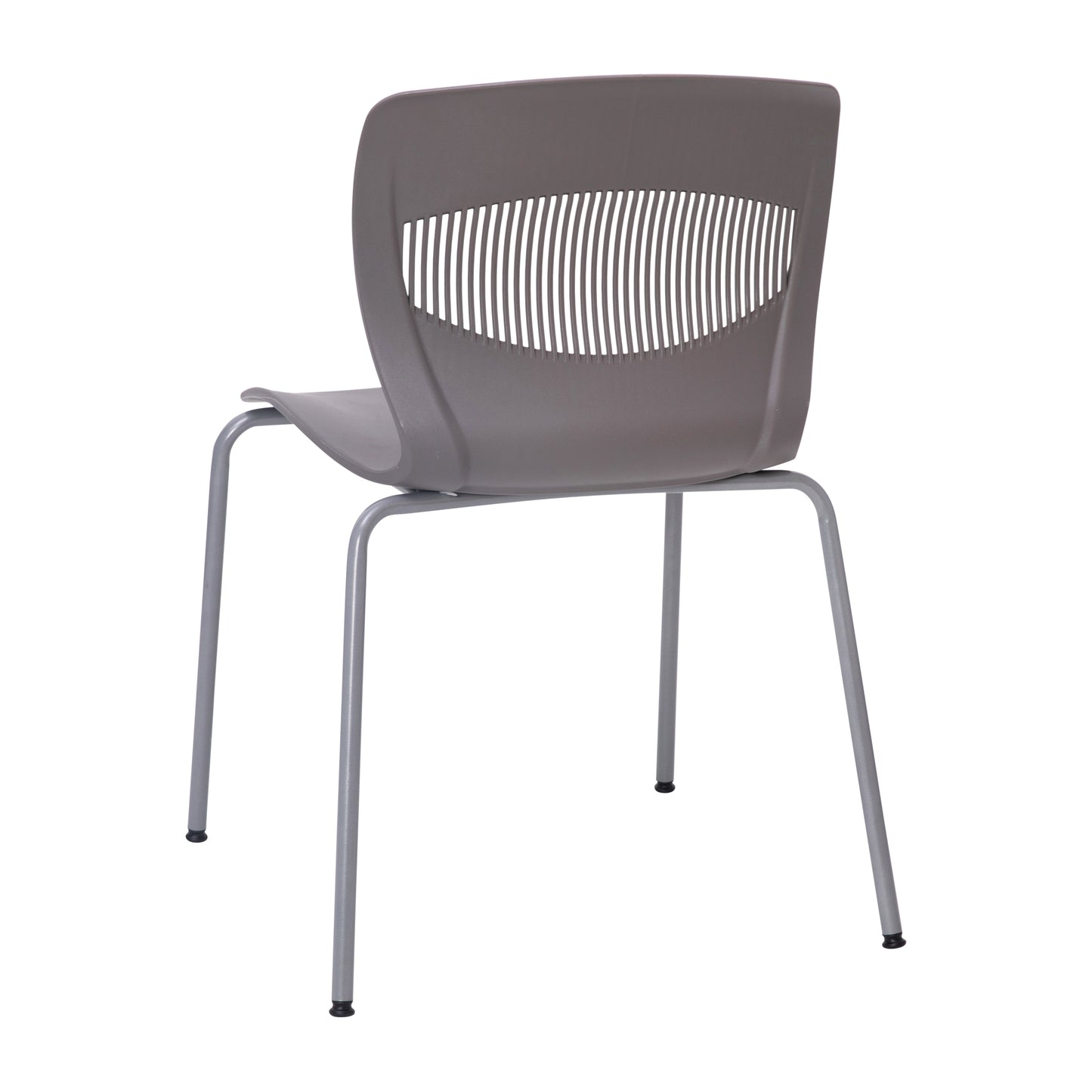 HERCULES Series Commercial Grade 770 lb. Capacity Ergonomic Stack Chair with Lumbar Support and Silver Steel Frame - Gray Gray