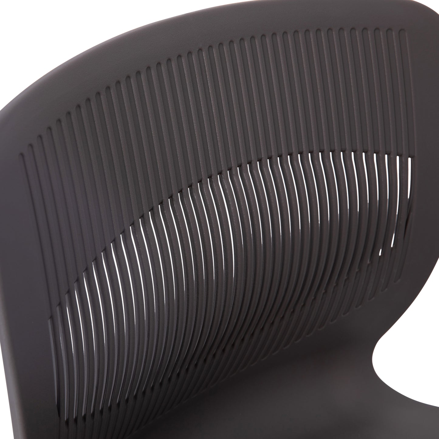HERCULES Series Commercial Grade 770 lb. Capacity Ergonomic Stack Chair with Lumbar Support and Silver Steel Frame - Gray Gray