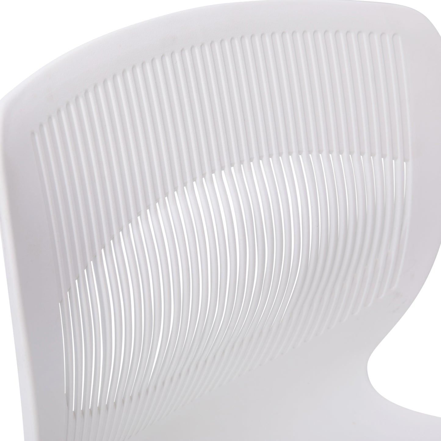 HERCULES Series Commercial Grade 770 lb. Capacity Ergonomic Stack Chair with Lumbar Support and Silver Steel Frame - White White