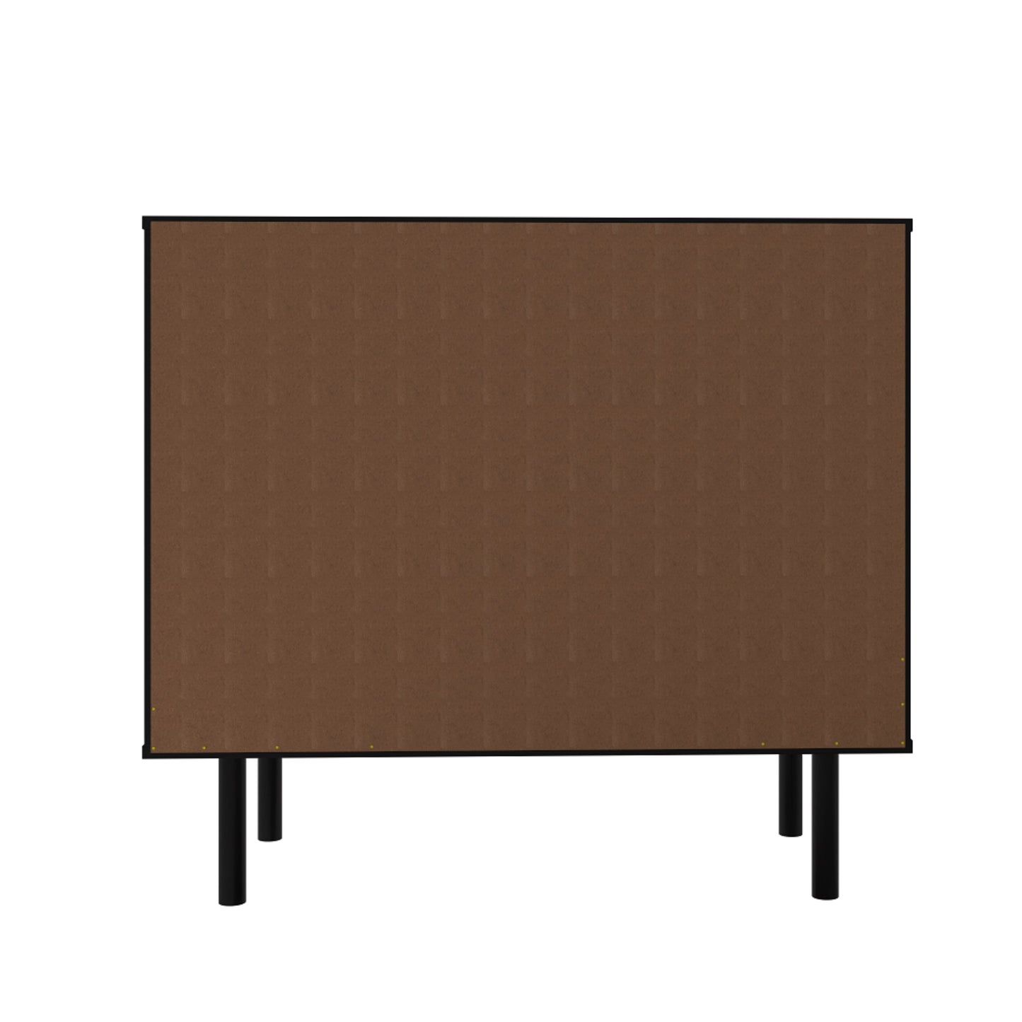 Manhattan Comfort Mid-Century Modern Liam Sideboard with 4 Shelves in Black and Wood SB-311AMC247