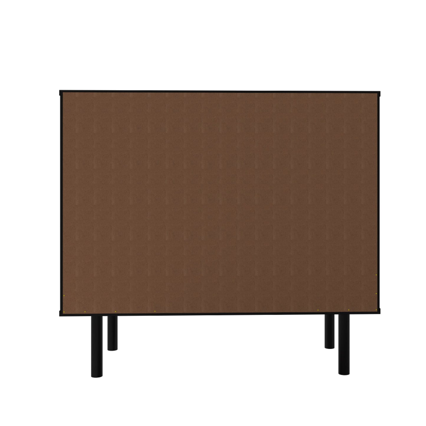 Manhattan Comfort Mid-Century Modern Liam Sideboard with 4 Shelves in Black and Brown SB-311AMC248