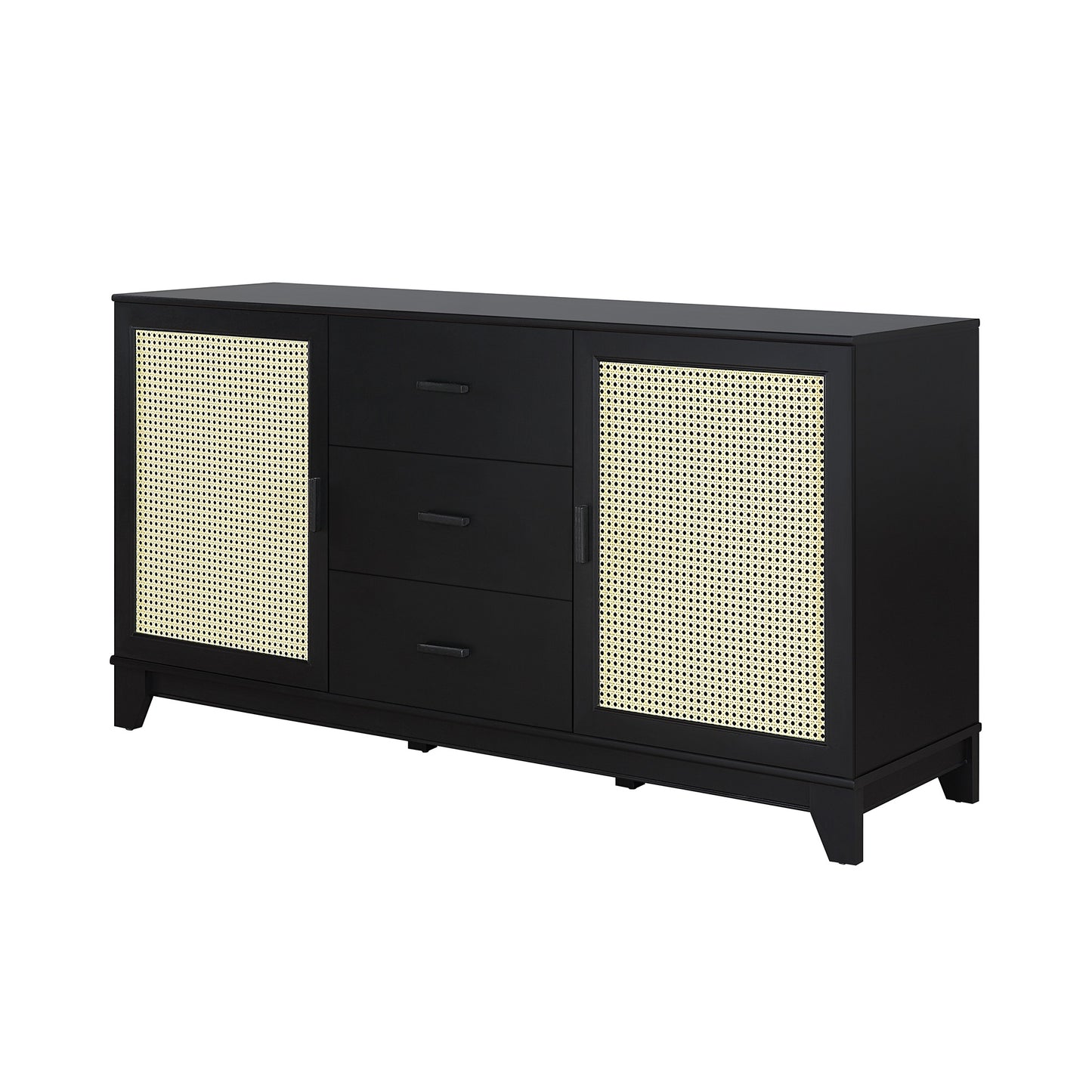 Sheridan Mid-Century Modern 59" Sideboard Storage Console with Drawers and Cabinets