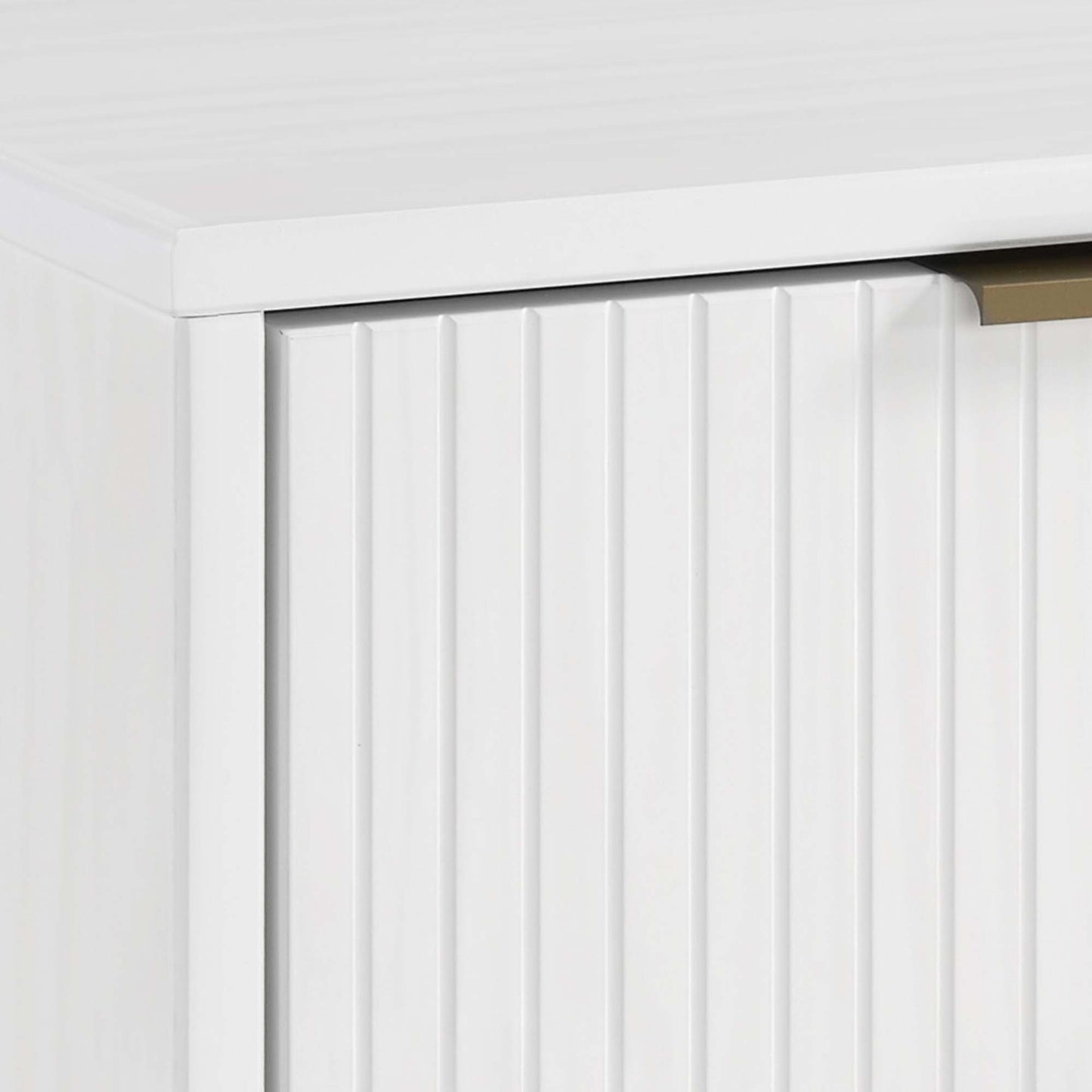 Manhattan Comfort Granville 55.07" Modern Sideboard with 3 Full Extension Drawers in White SB-5001