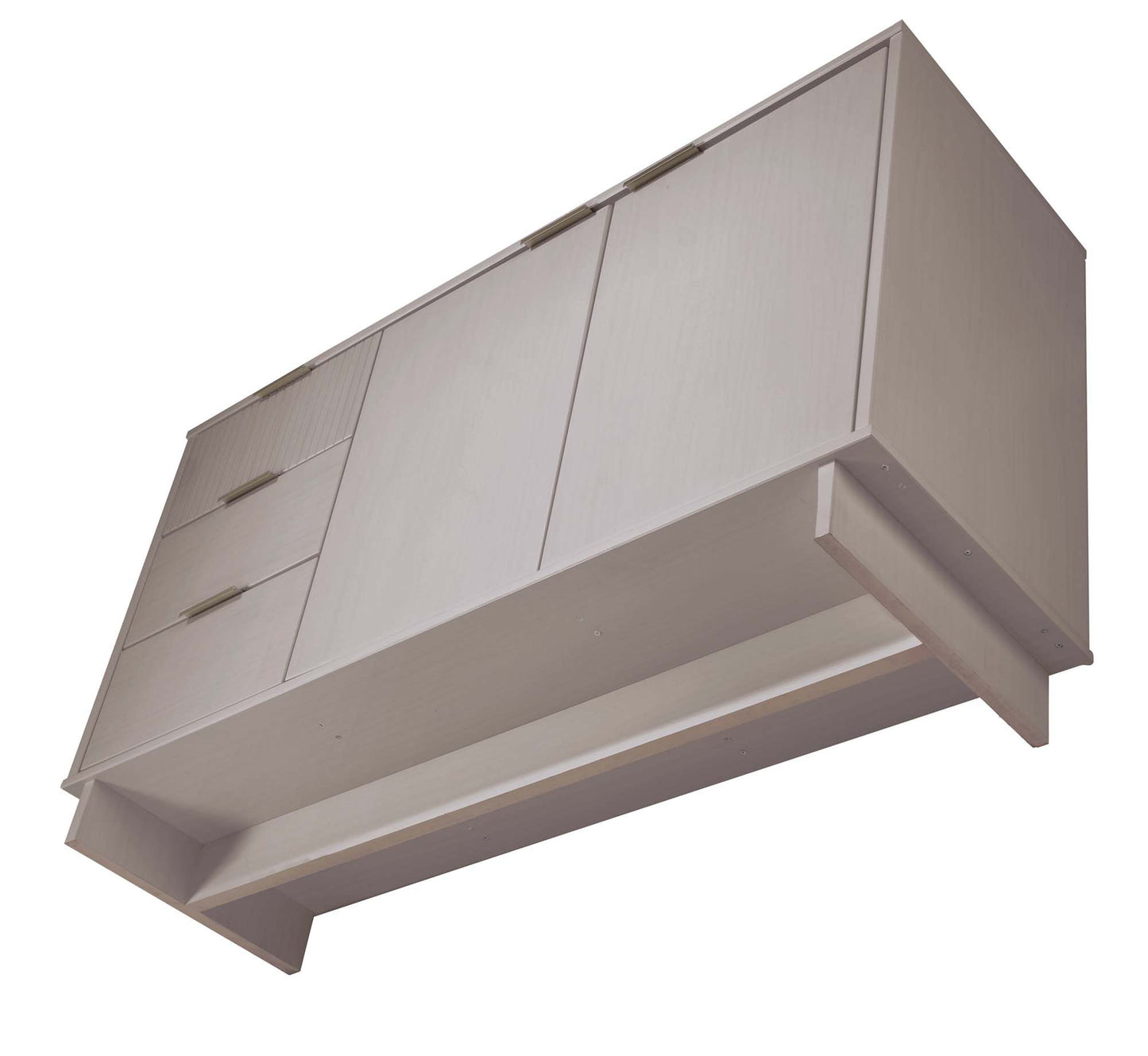 Manhattan Comfort Granville 55.07" Modern Sideboard with 3 Full Extension Drawers in Light Grey SB-5006