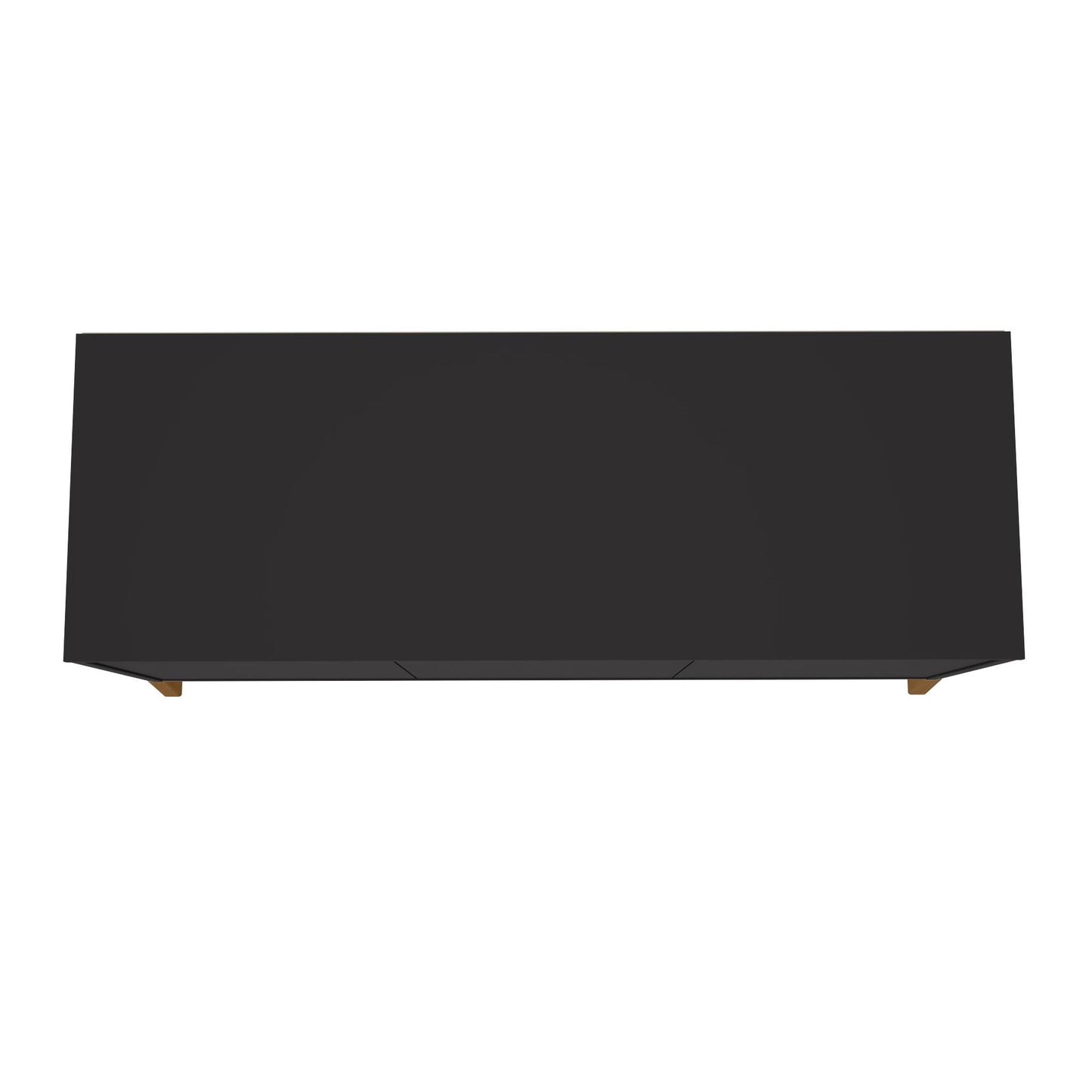 Manhattan Comfort Mid-Century Modern Gales 48.50 Sideboard with Solid Wood Legs in Matte Black SB-62676-BK