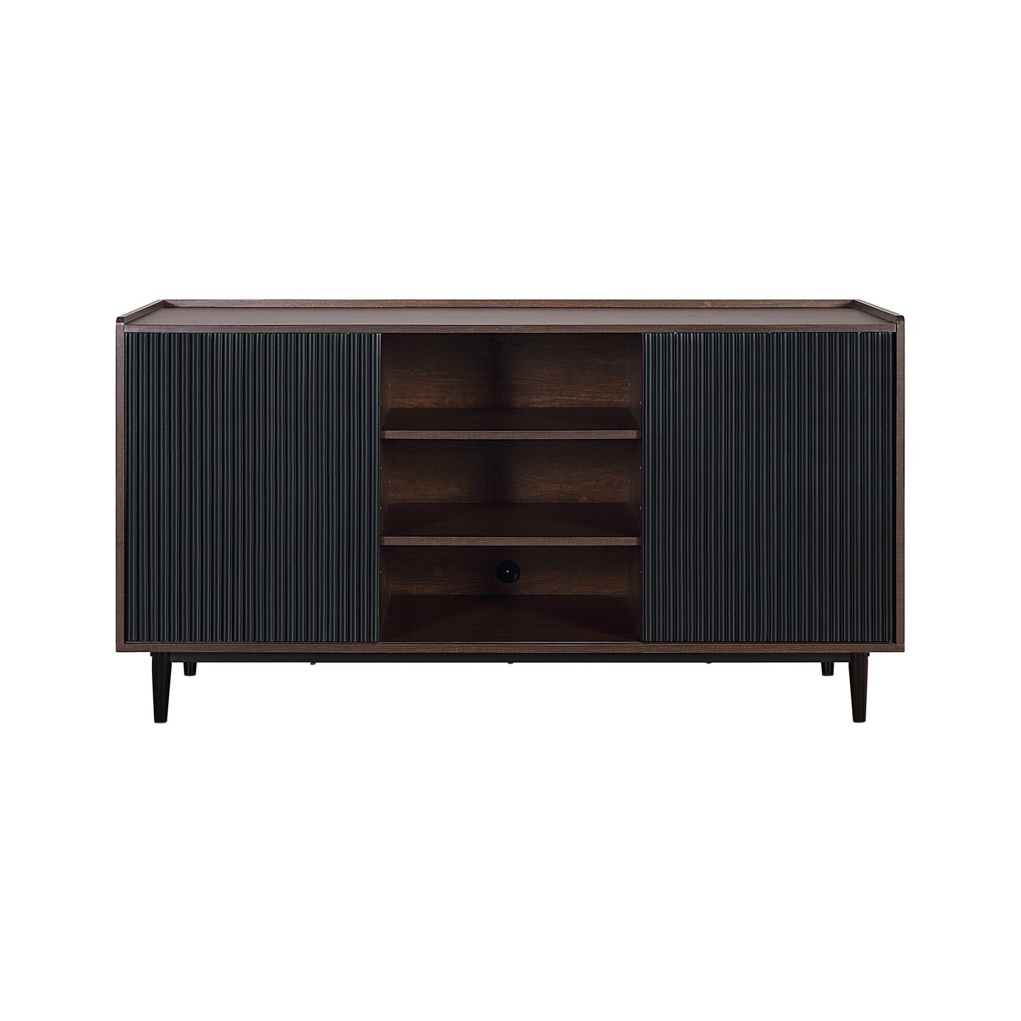 Duane Mid-Century Modern Fluted Sideboard with Ample Cabinet Storage and Retro Legs