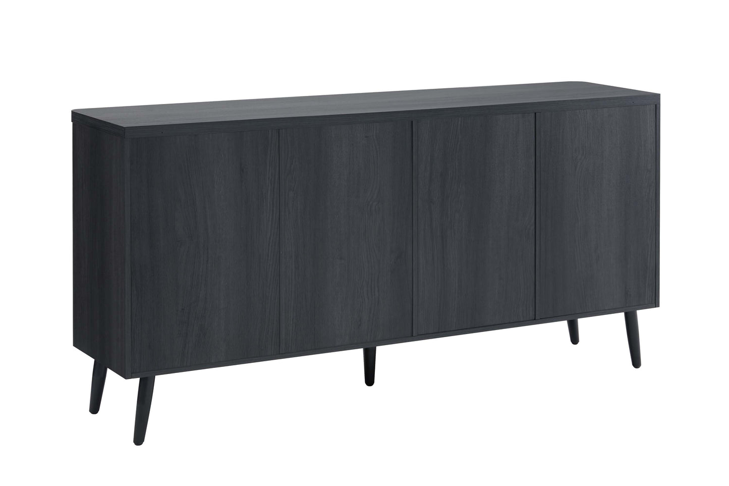 Jodie Mid-Century Modern Fluted Sideboard with Ample Storage and Shelving SB001