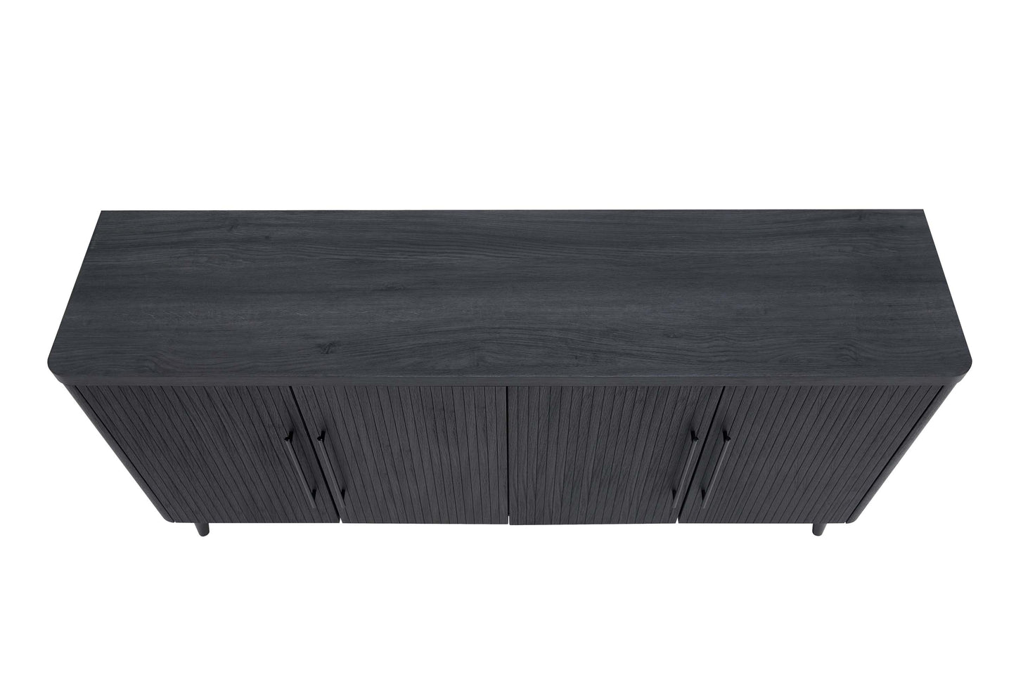 Jodie Mid-Century Modern Fluted Sideboard with Ample Storage and Shelving SB001