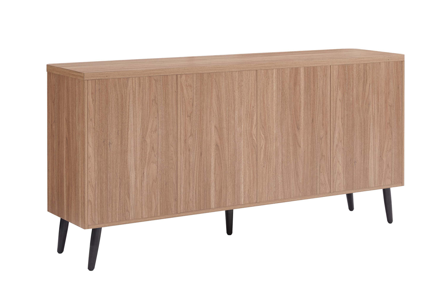 Jodie Mid-Century Modern Fluted Sideboard with Ample Storage and Shelving SB001