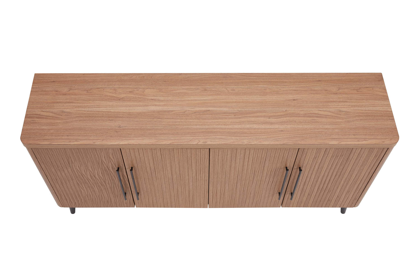Jodie Mid-Century Modern Fluted Sideboard with Ample Storage and Shelving SB001