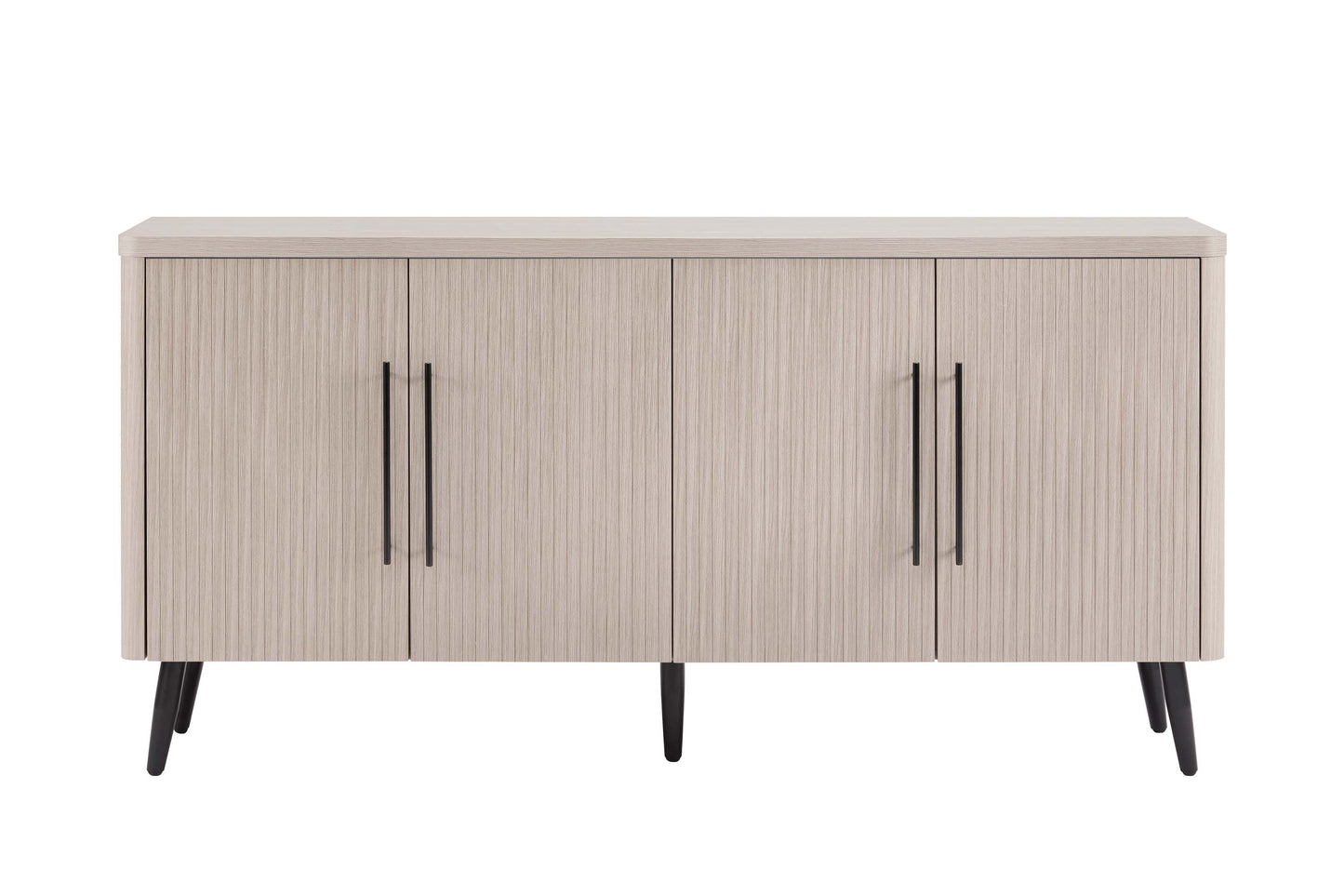 Jodie Mid-Century Modern Fluted Sideboard with Ample Storage and Shelving SB001