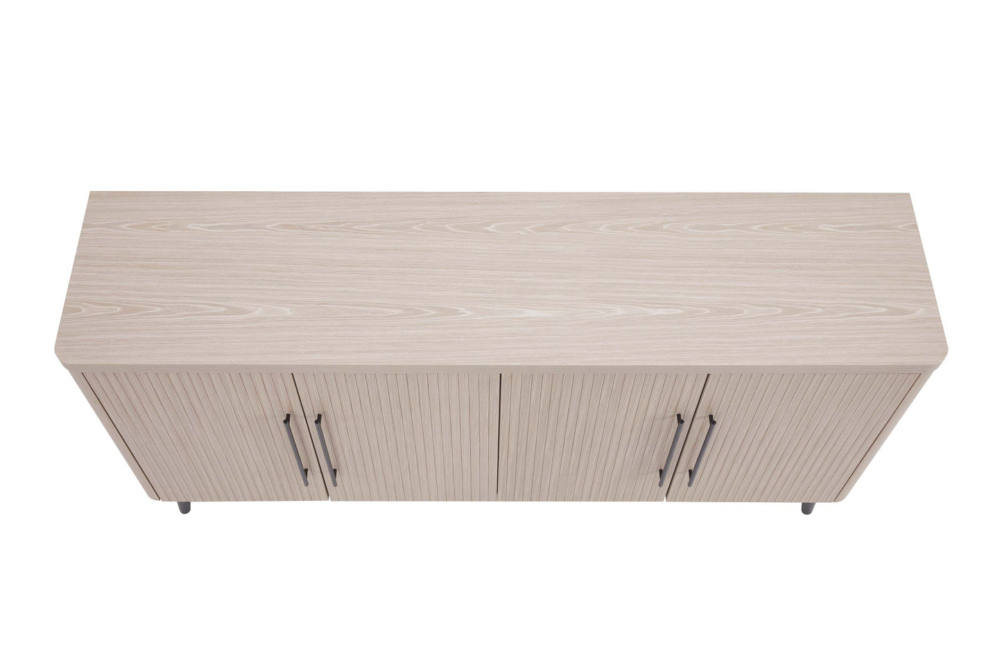 Jodie Mid-Century Modern Fluted Sideboard with Ample Storage and Shelving SB001