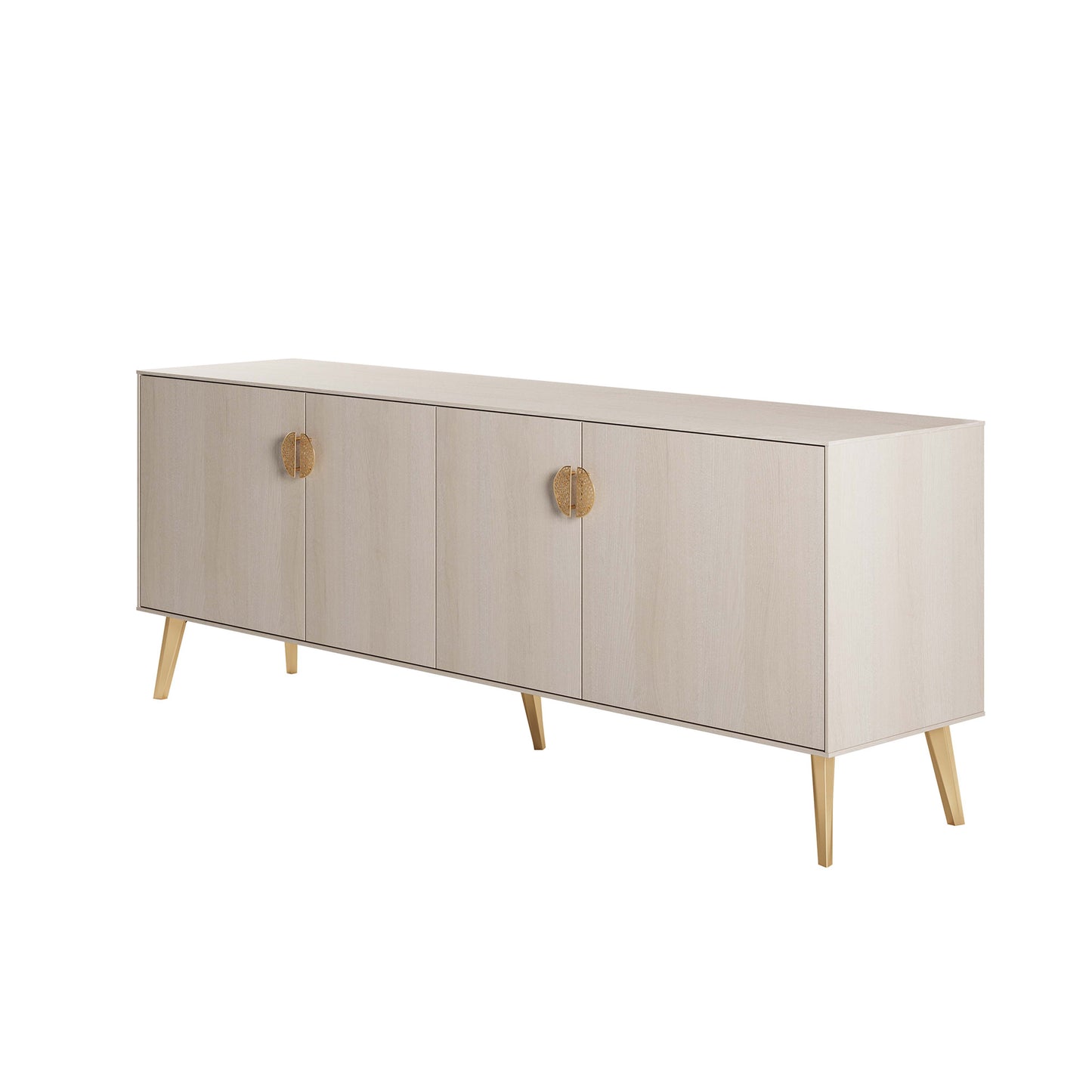 Manhattan Comfort Haley 78.7" Mid-Century Modern Sideboard in White SB002-WH
