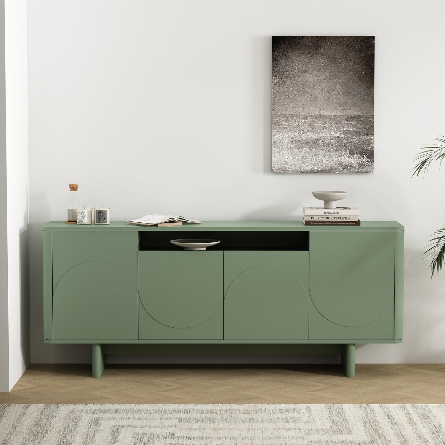 Ella Modern 71" Sideboard Contemporary Storage Buffet for Living Room Dining