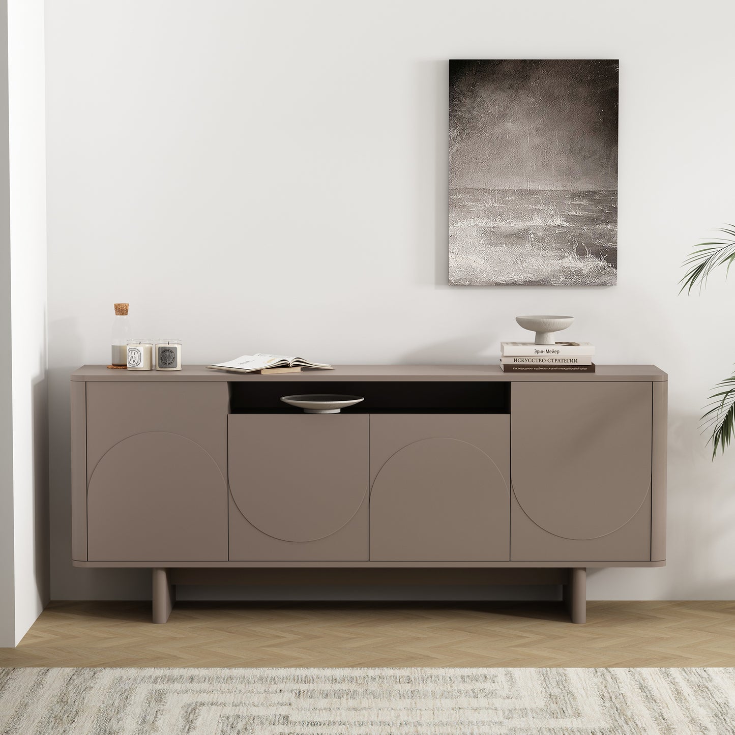 Ella Modern 71" Sideboard Contemporary Storage Buffet for Living Room Dining
