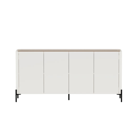 Abbey Modern 67" Sideboard in Maple and Off White SB006-OW