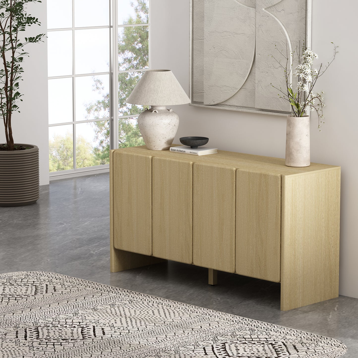 Linda Modern 60" Sideboard in Natural Oak SB008-NA
