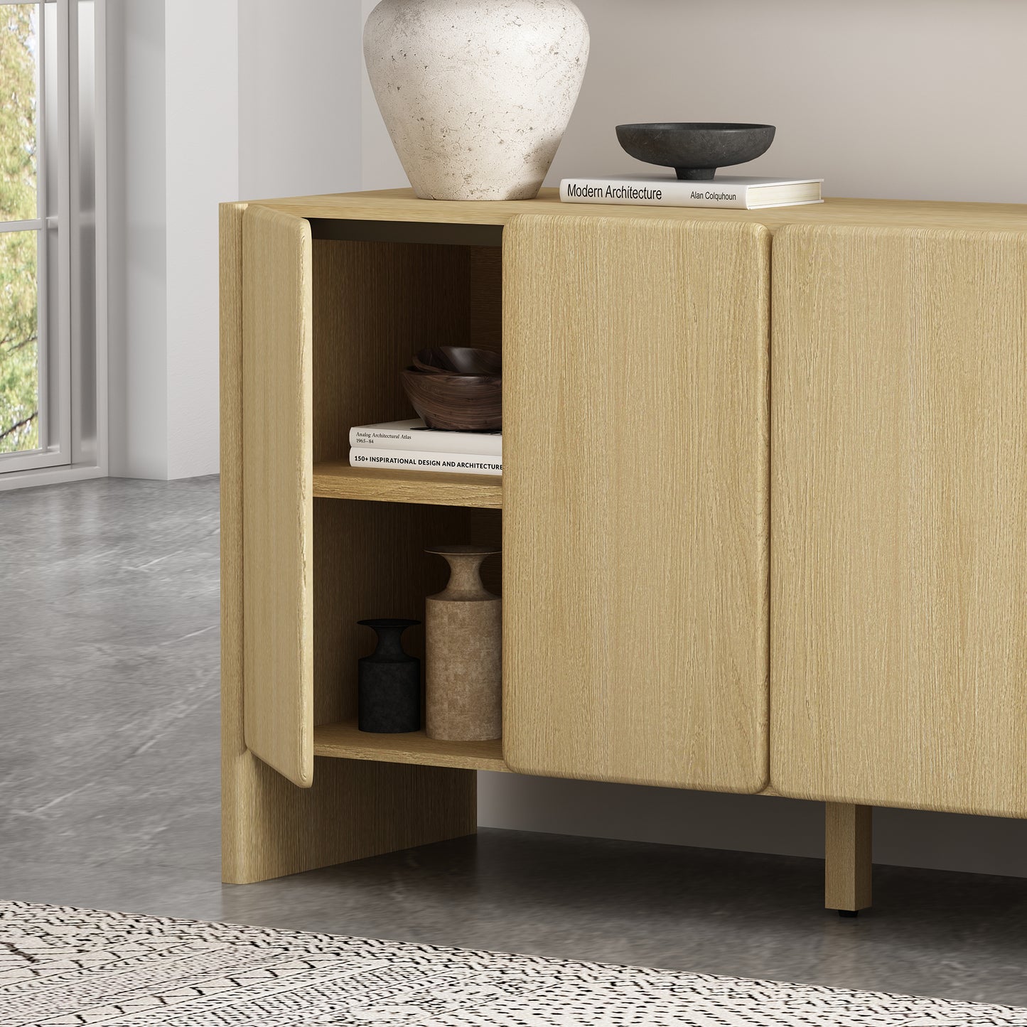 Linda Modern 60" Sideboard in Natural Oak SB008-NA