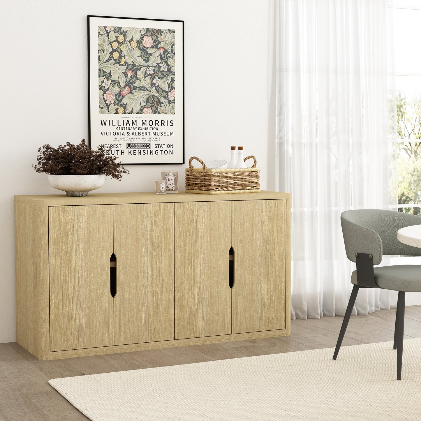 Rivington Modern 60" Sideboard in Natural Oak SB009-NA