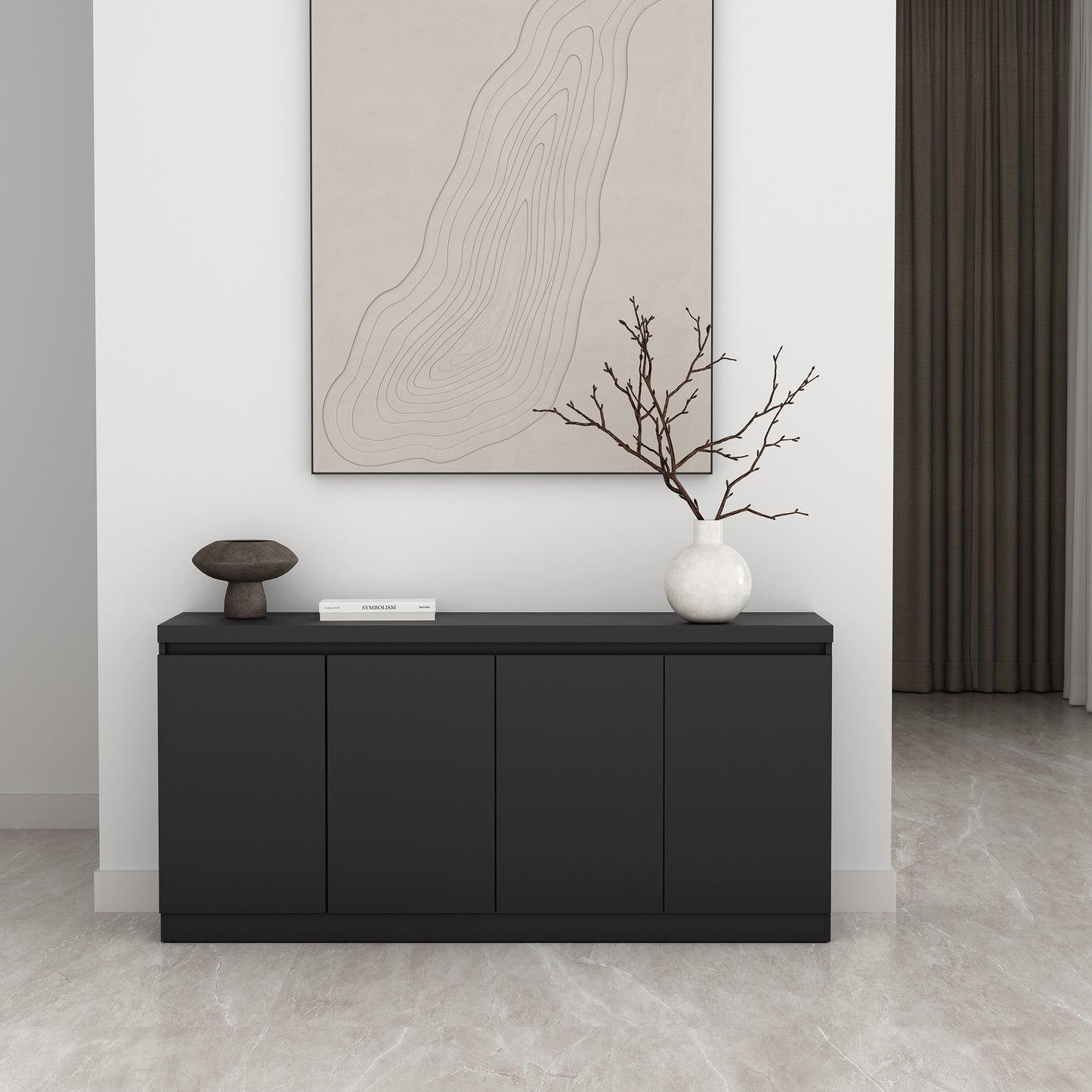 Griffin Modern 62" Sideboard in Onyx SB1006-BK