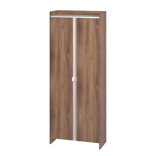 Manhattan Comfort Mid-Century Modern Ratzer Storage Cabinet with 11 Shelves in Brown and White SC-317AMC192