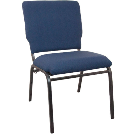 Advantage Navy Multipurpose Church Chairs - 18.5 in. Wide Navy Fabric/Silver Vein Frame SEPCHT185-101