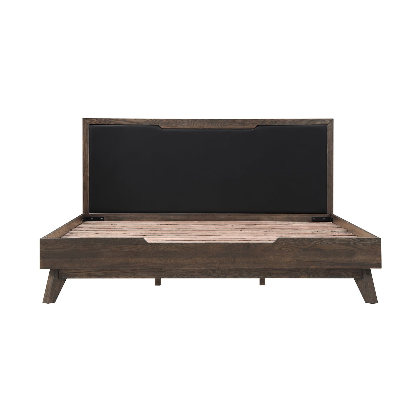 Artemio and Astoria 4 Piece Wood Bedroom Set with Faux Leather Accents