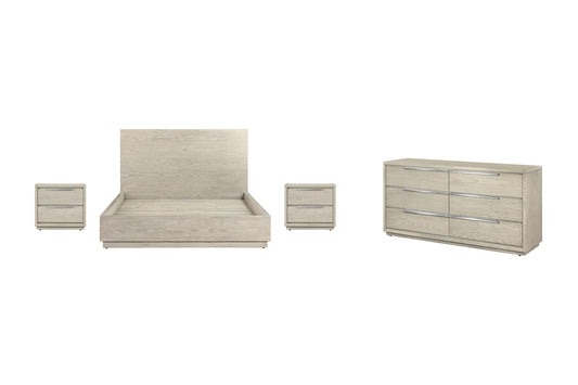 Abbey 3 & 4 Piece Bedroom Set in Gray Oak Wood