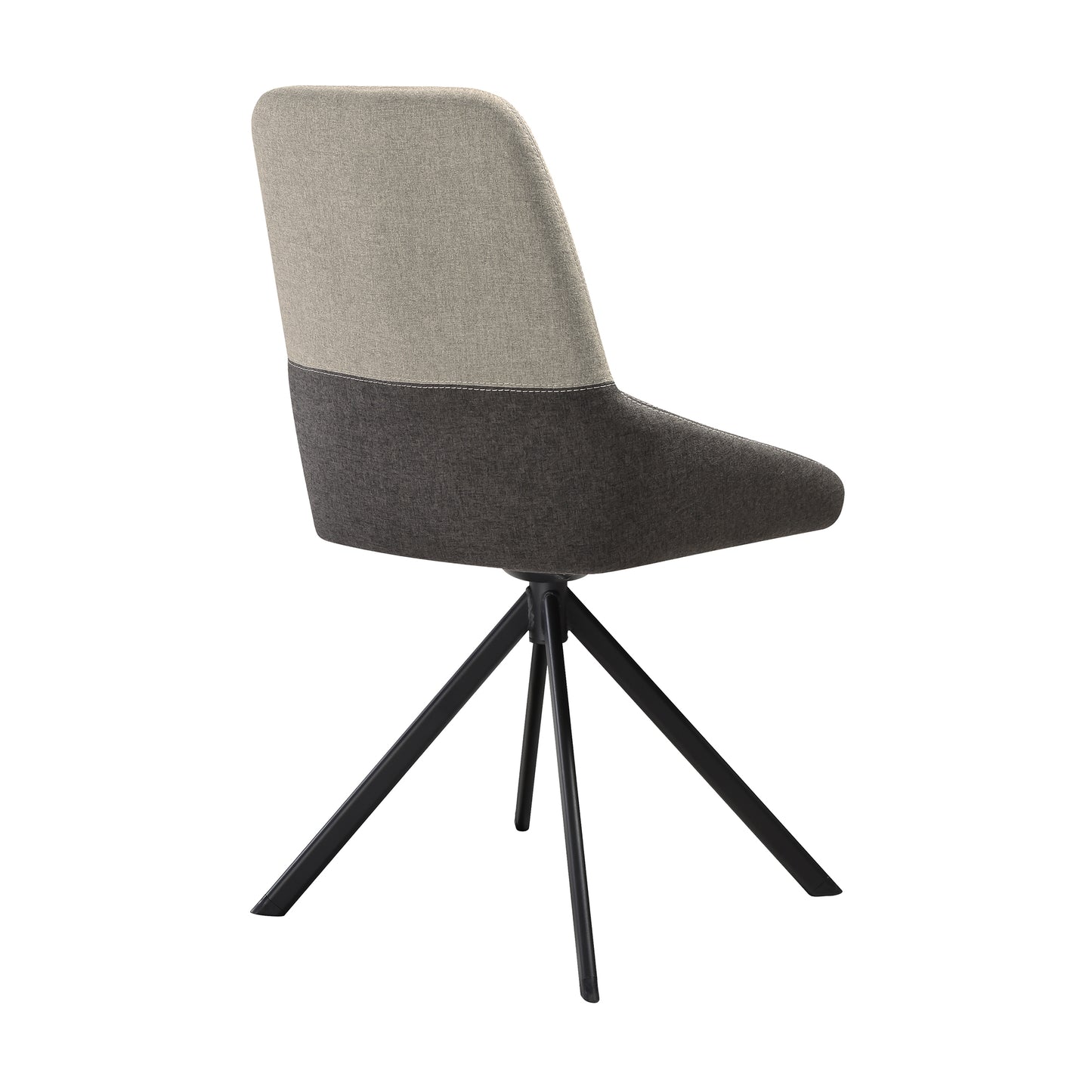 Alora Maverick 5 Piece Extendable Dining Set with Two-Tone Gray Fabric Chairs