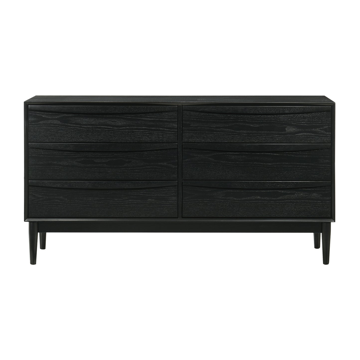 Artemio King 4 Piece Wood Bedroom Set in Black Finish