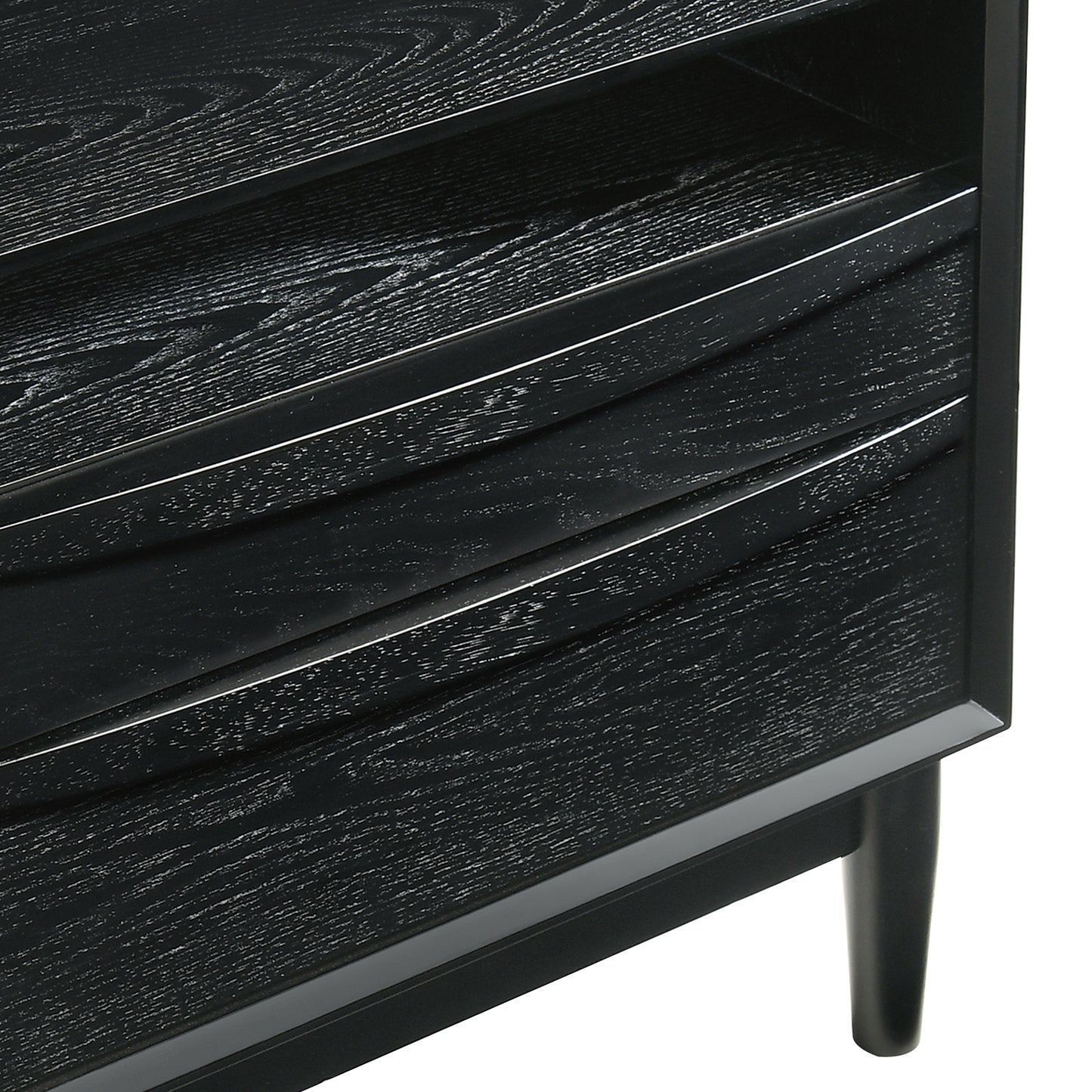Artemio Queen 3 Piece Wood Bedroom Set in Black Finish
