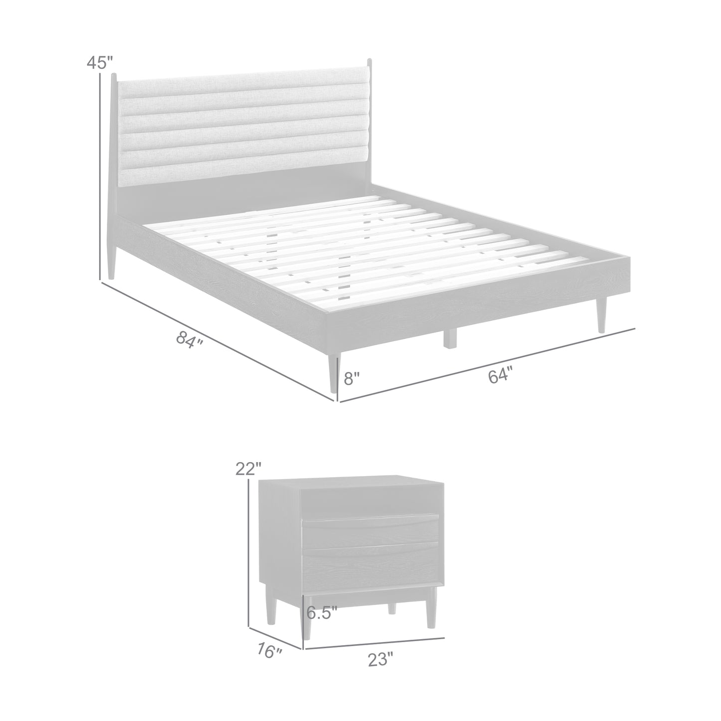 Artemio Queen 3 Piece Wood Bedroom Set in Black Finish