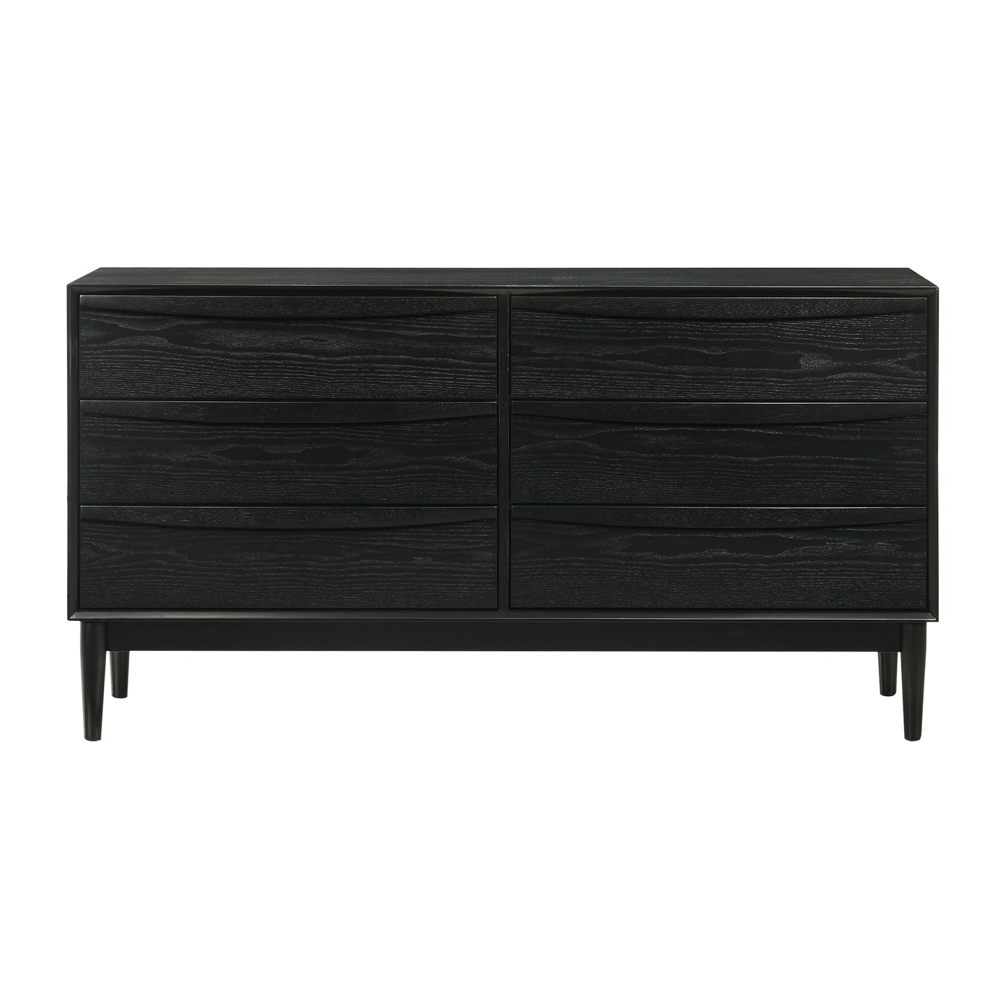 Artemio Queen 4 Piece Wood Bedroom Set in Black Finish
