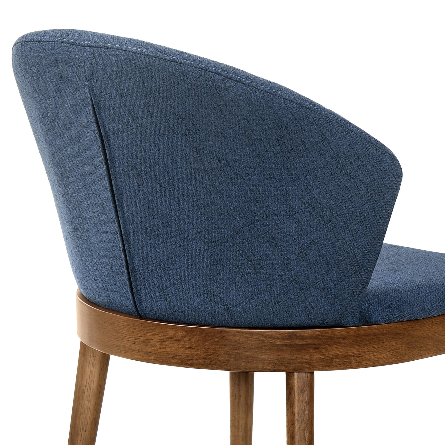 Arcadia and Juno 42" Round Blue and Walnut Wood 5 Piece Dining Set