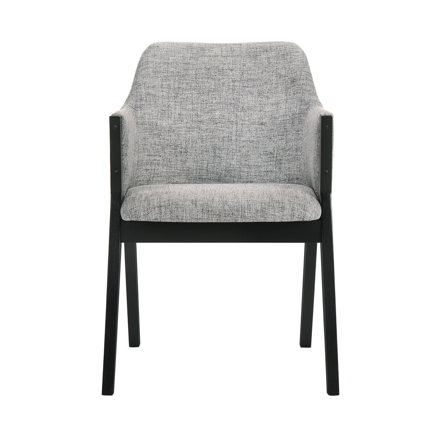 Arcadia and Renzo 42" Round Gray and Black Wood 5 Piece Dining Set