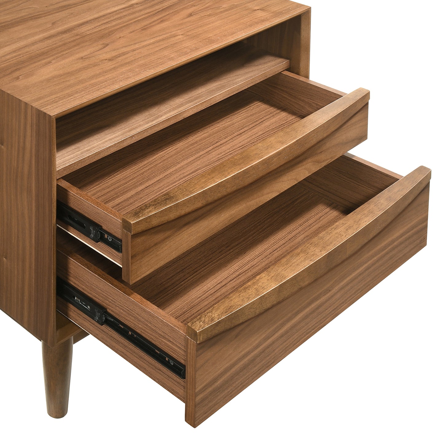 Artemio King 3 Piece Wood Bedroom Set in Walnut Finish