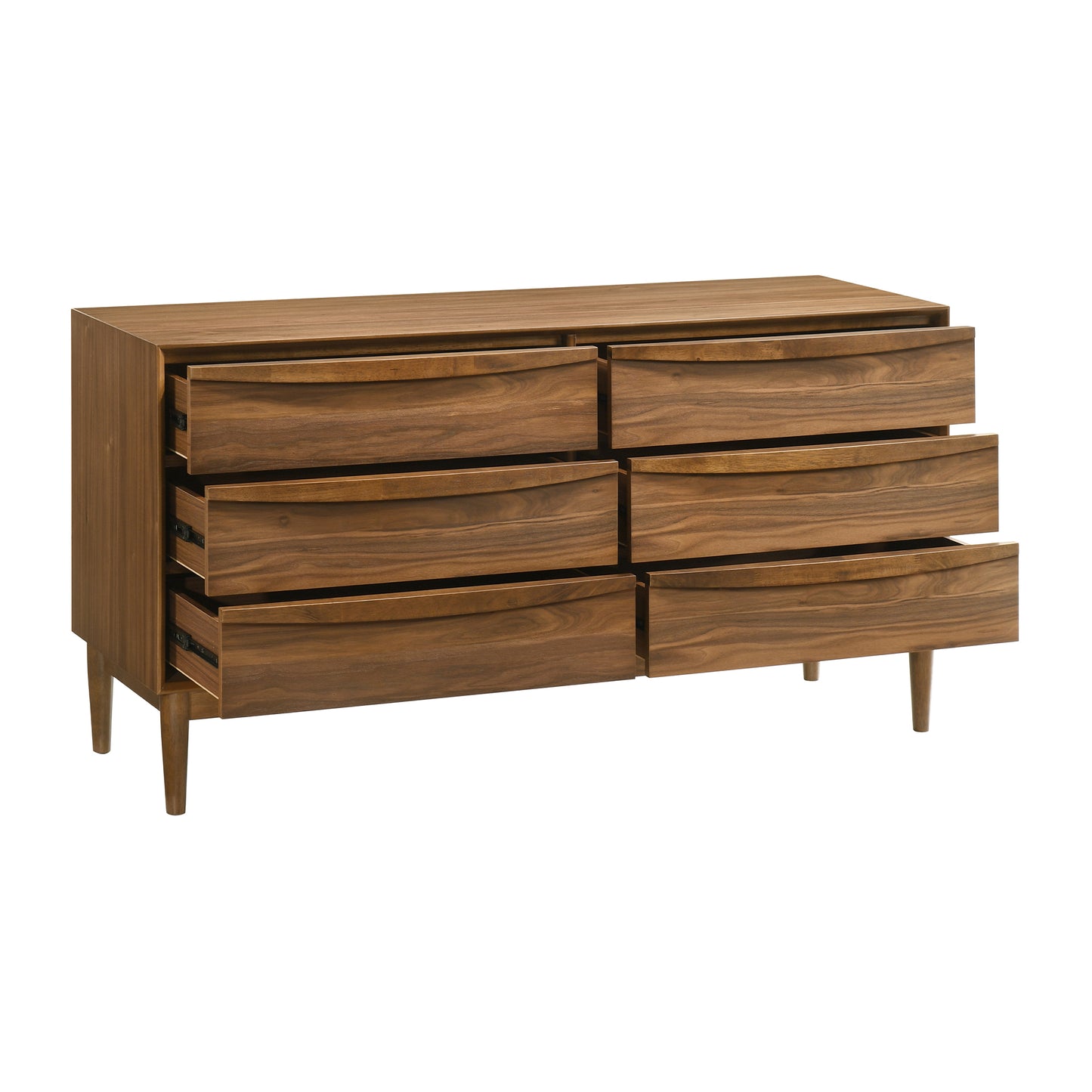 Artemio Queen 4 Piece Wood Bedroom Set in Walnut Finish