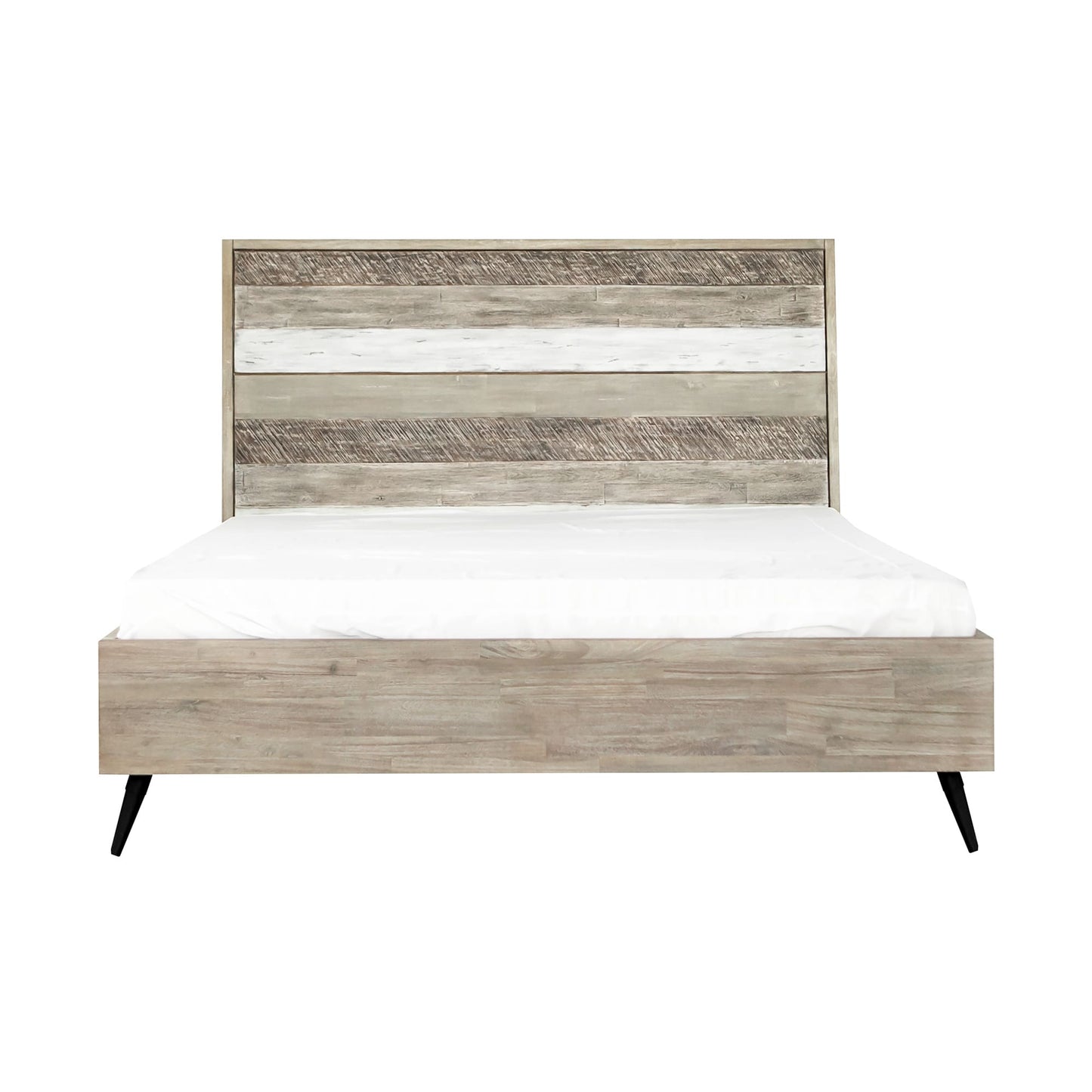 Bridges 3 Piece King Bedroom Set in Two-Tone Acacia Wood